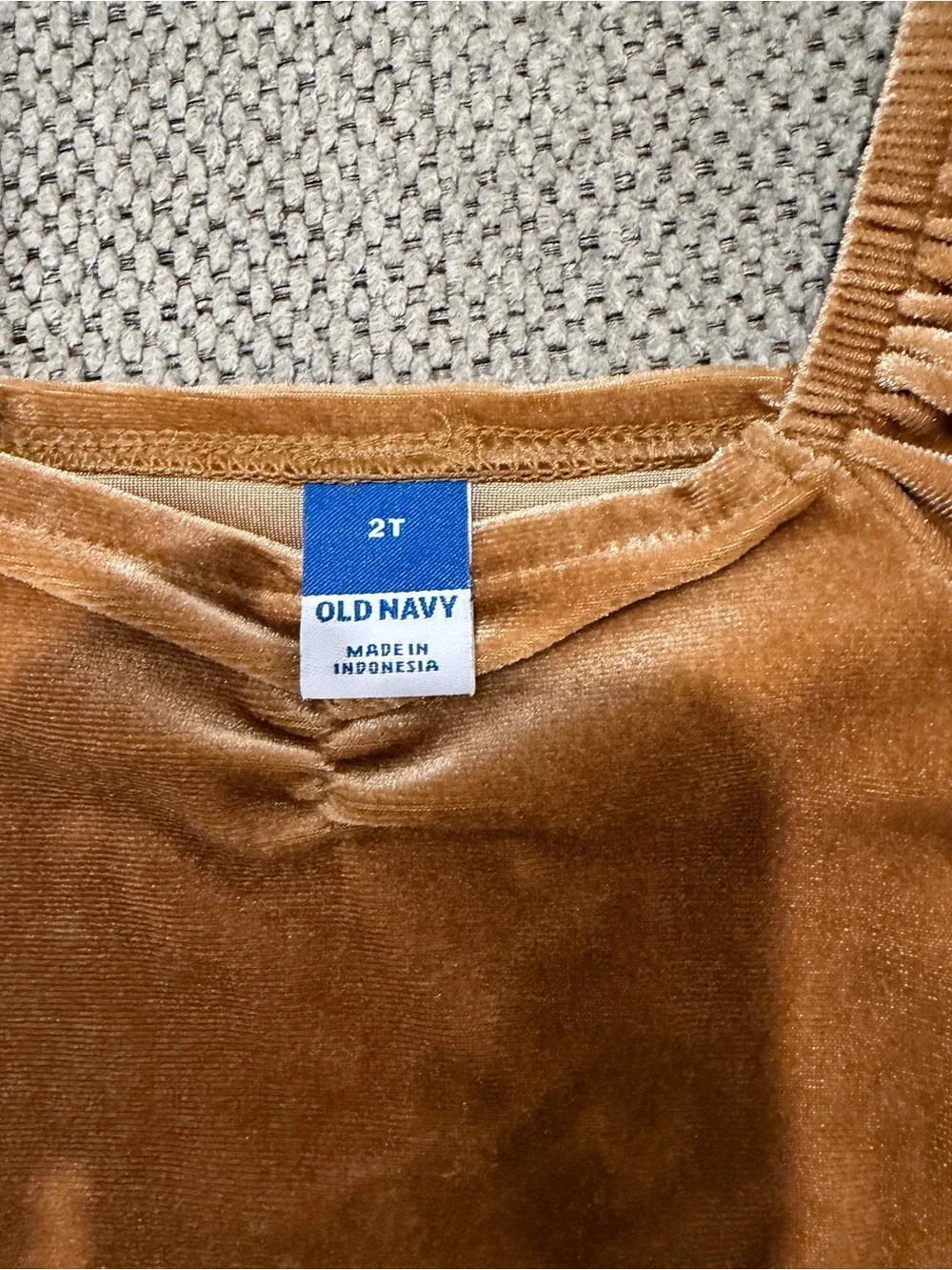 Old Navy Velvet Tank Top in Caramel